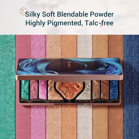 Women Floral Engraving Phoenix Palette Long Lasting Blendable Natural Eyeshadow - Picture 3 of 9